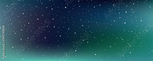 Starry Night Gradient Galaxy Background with Twinkling Stars and Aurora Glow