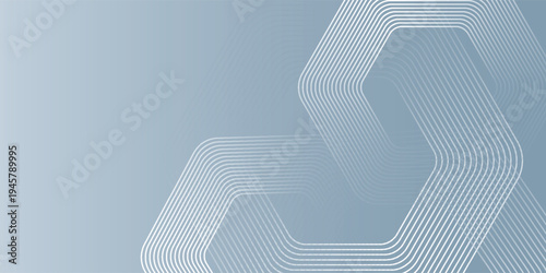 Abstract hexagon lines on gray background. Geometric stripe line art design modern. vector background template eps10