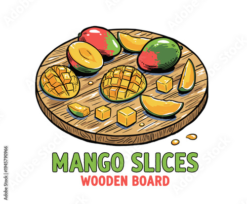 Eat well live well. Mango local farm. Yellow Mango vintage t-shirt design. Organic vegetable farm. Mango vegetable artwork for t shirt print, poster, 