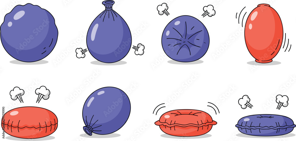 Ταπετσαρία Whoopee cushion prank toy cartoon collection with inflatable gag cushion releasi