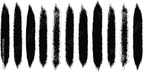 Abstract brush stroke pattern with vertical black lines