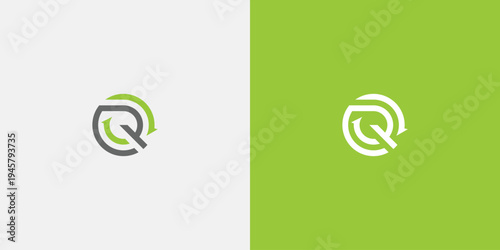 Abstract Circular Arrow Logo Design with Letter Q Integration.