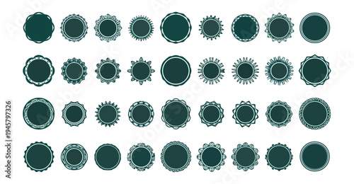 Abstract geometric circle patterns on black background