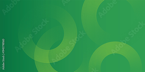 Abstract green glowing geometric lines on dark blue background. Modern shiny blue circle lines pattern. vector eps10
