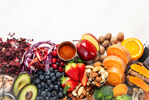 Wallpaper Mural Healthy foods high in antioxidants. Torontodigital.ca