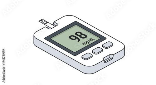 Digital Glucose Meter Device for Blood Sugar Monitoring.