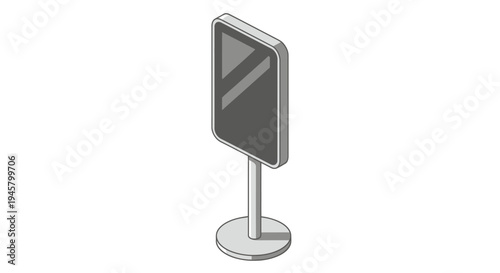 Modern Digital Signage Display on Stand.