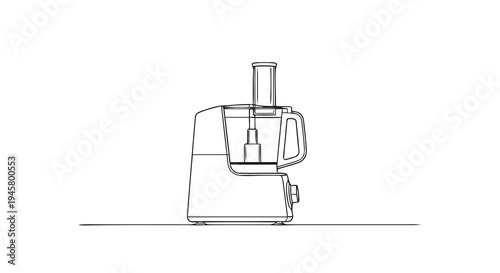 Food processor line art illustration