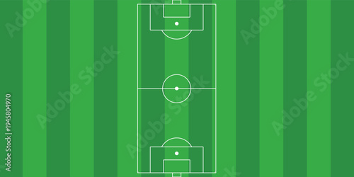 Football field. Football field lines style. Black field and stadium outline scheme on white background.
