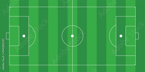 Football field. Football field lines style. Black field and stadium outline scheme on white background.