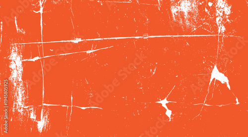 Orange textured background with white distressed marks and scratches grunge