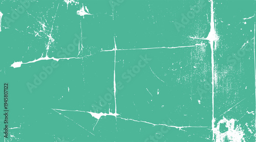 Teal green textured background with white distressed marks and scratches abstract grunge