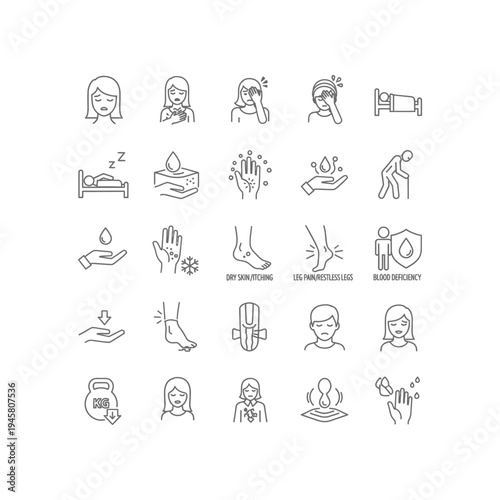 A collection of icons related to rest and relaxation