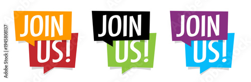 Join us on speech bubble