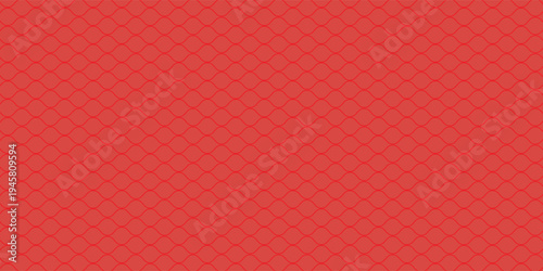Snake skin background. Seamless pattern of squama, reptile scale. Chinese minimalistic grid art. Serpent surface texture in red and gold colors. Asian geometric ornament