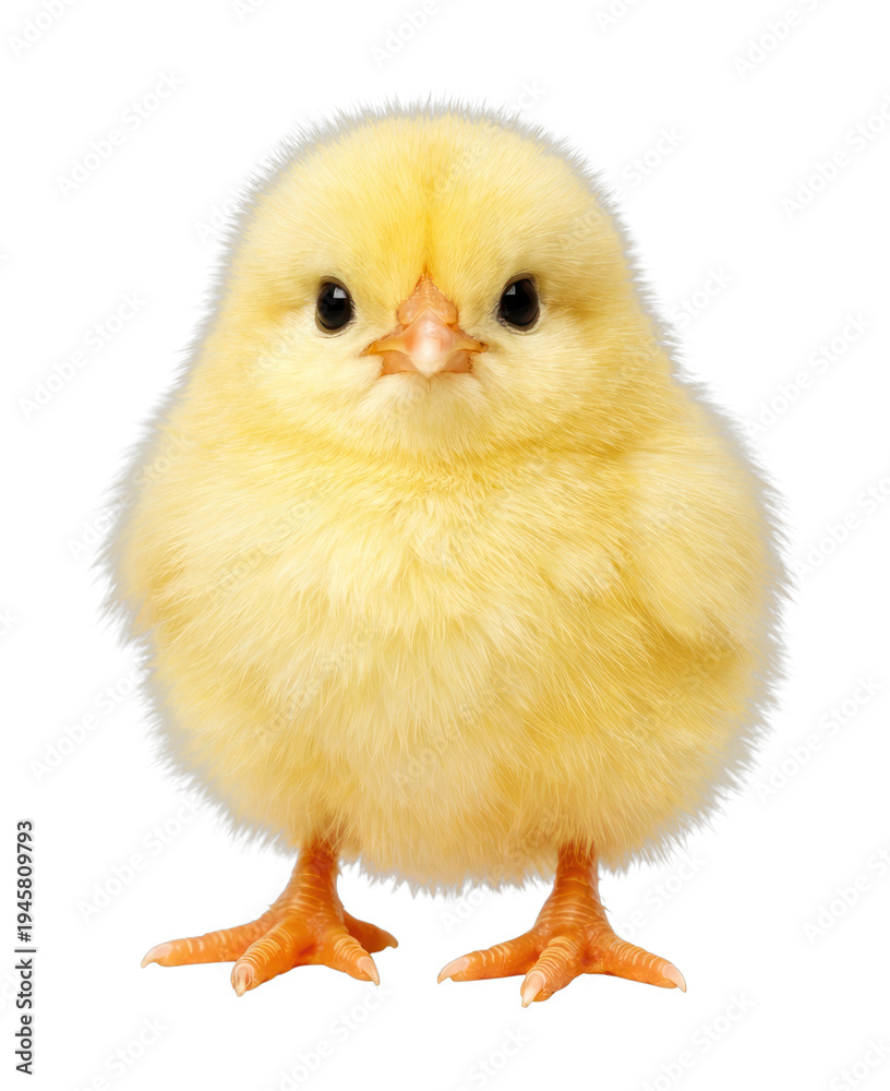 Obraz premium PNG Adorable fluffy yellow chick