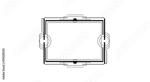 Simple line drawing of a camera.