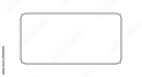 Simple rectangle frame border line.