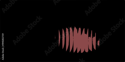 Abstract red vector illustration featuring a glowing neon sign with a digital blue audio equalizer wave and sound graph design on a black backdrop