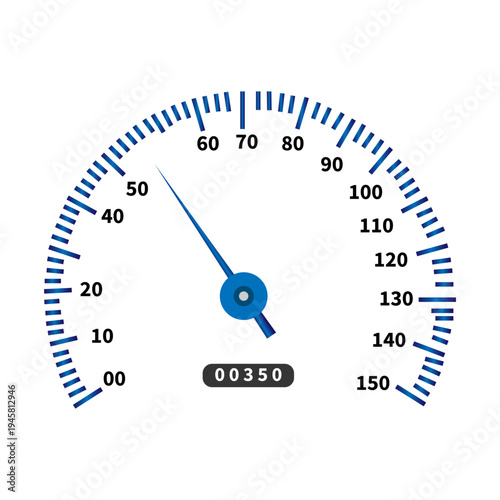 Realistic analog speedometer car odometer rpm dial counter gauge miles engine speed measuring scale meter dashboard indicator on transparent isolated background.