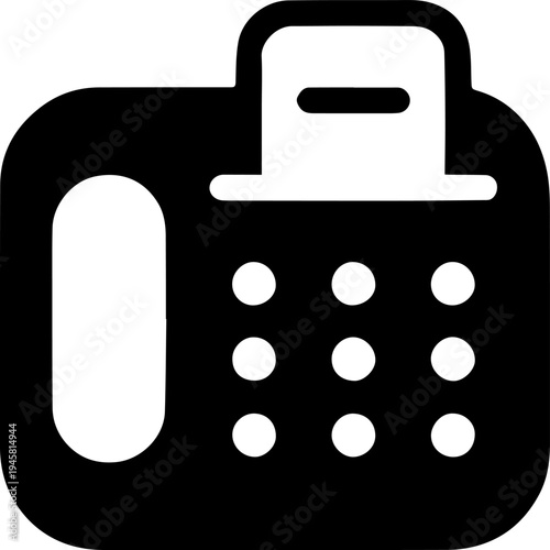 Office phone icons. Outline and filled icon Vector