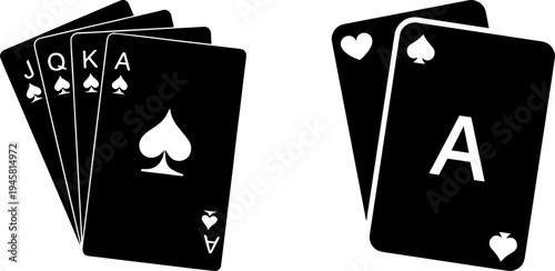 Playing cards icon symbol set. Icon design vectors
