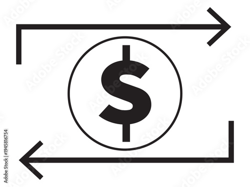 Currency exchange icon. vector graphics