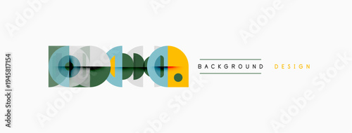 Abstract graphic elements, geometric shapes, vibrant colors. Minimalist design, modern aesthetic, clean composition. Background texture visible.