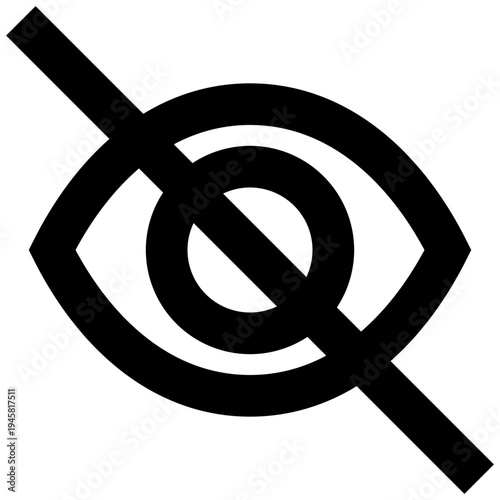 Фотография Invisible icon (eye off) for hidden content, privacy settings, or disabled visibility