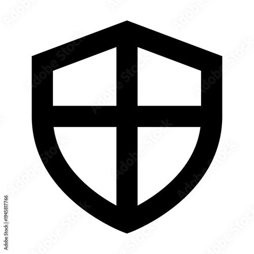 Shield icon for security, privacy, and protection. Perfect for apps, web interfaces, settings menus, or any UI needing a sharp, bold symbol of defense, safety, and digital access control.