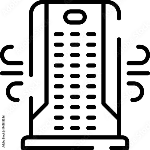 Rounded  Stroke Air Purifier Icon