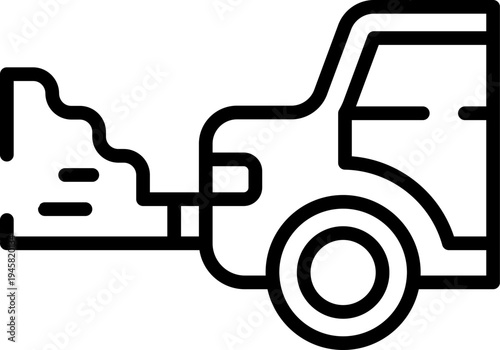 Rounded Rounded Exhaust Stroke  Icon