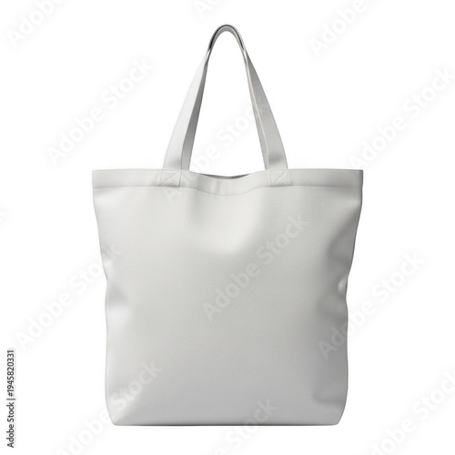 White tote bag isolated on white background