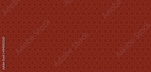 Vector geometric seamless pattern in Islamic style. Abstract ornamental lines texture, floral lattice, grid, mesh. Traditional background. Subtle muted red ornament. Repeated design for wallpapers