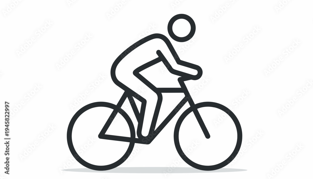 Obraz premium Cycling Event Features Cyclist on Bike