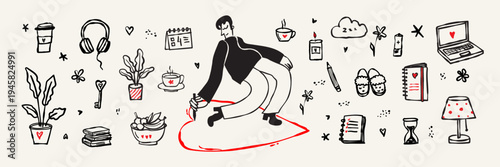 Self Love Concept With Person Finding Inner Peace And Emotional Harmony