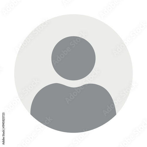 Vector flat illustration in grayscale. Avatar, user profile, person icon, gender neutral silhouette, profile picture. Suitable for social media profiles, icons, screensavers and as a template.