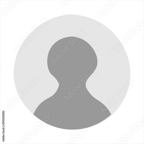 Plain pictogram user avatar headshot. Login profile button or log out unknown account admin icon. Register genderless line icon placeholder. Man or woman neutral gender.
