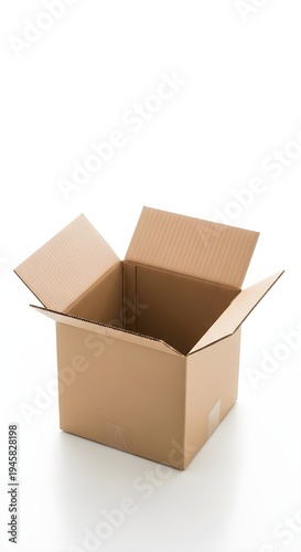 cardboard box isolated on white