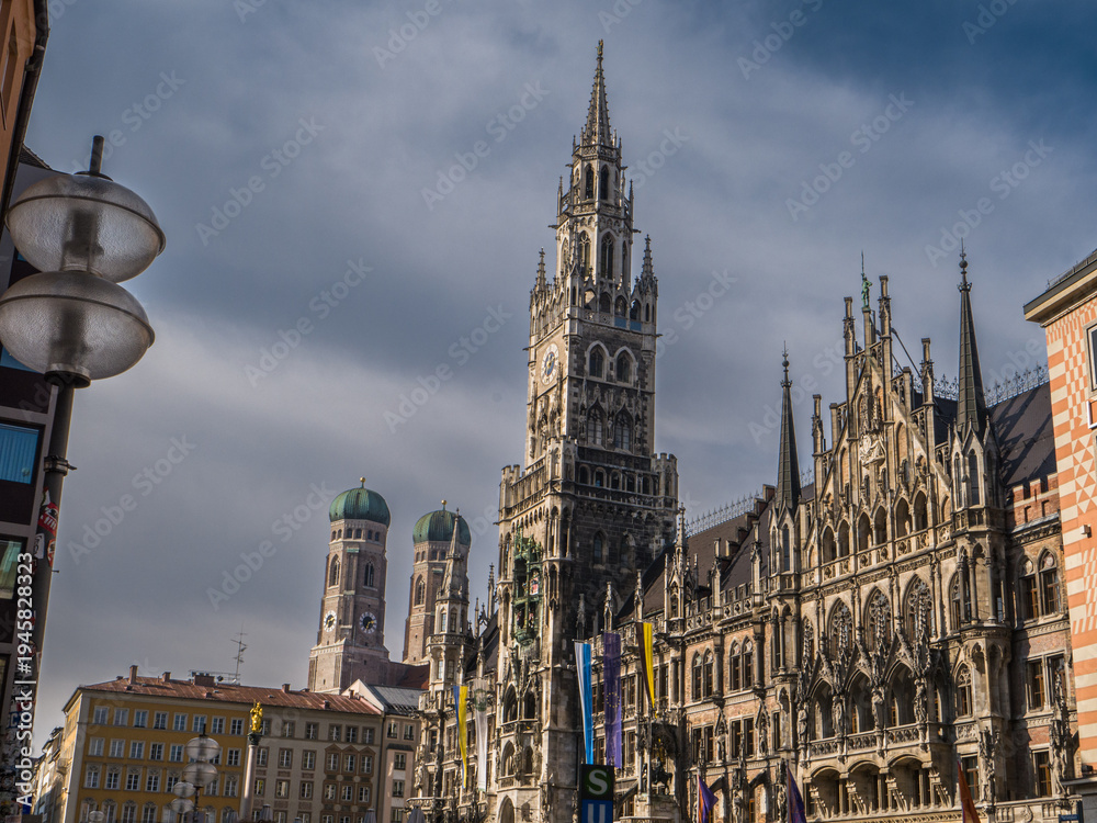 Naklejka premium Munich, Baviera, una ciudad siempre atractiva y maravillosa