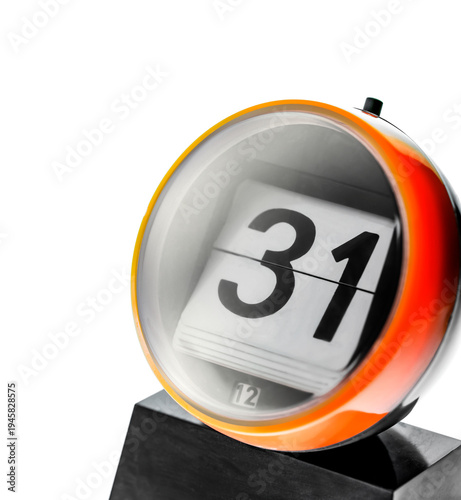 Vintage Kalender mit Silvester dem 31. Dezember