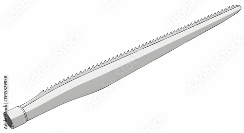 Metal pipe with serrated edge, industrial tube