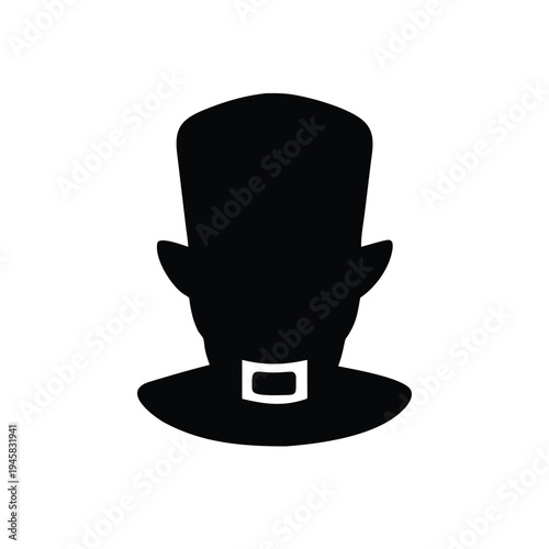 Flat black silhouette of a party whistle