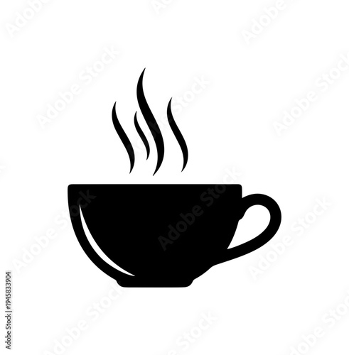 Vector steaming coffee cup icon