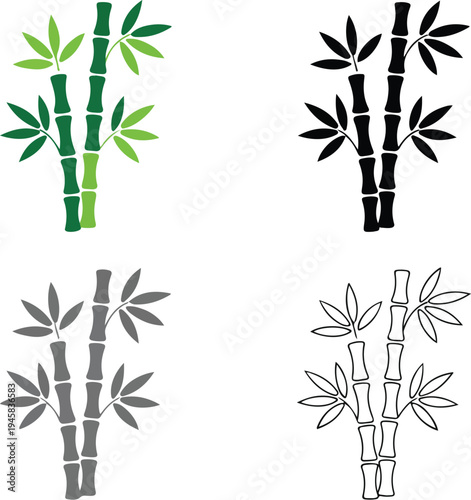 Set of realistic plastic bucket vectors in different colors including black green and grey plus a line art version,