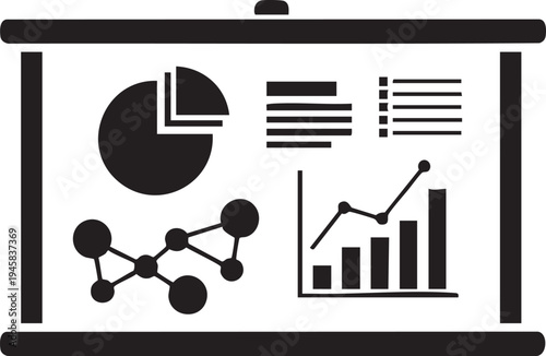 Set of 4 business infographic elements vector
