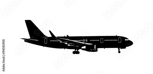 Airplane Flying Silhouette