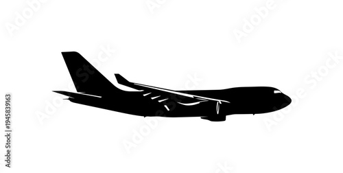 Airplane Flying Silhouette