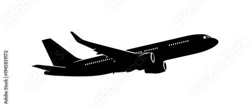 Airplane Flying Silhouette