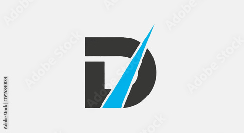 Modern Logo Design with Blue Accent.